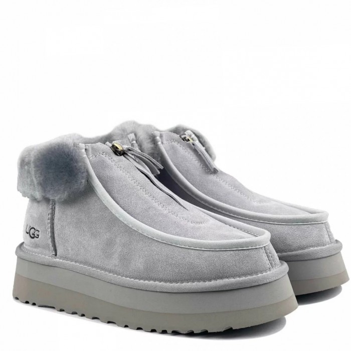 Grey sales platform booties